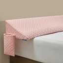 Aeropostale Foam-Filled Bed Wedge Pillow for Twin Beds  Dorm, Kids & Teen Rooms  Headboard Gap Filler with Side Pocket for Bedside Essentials, Blush
