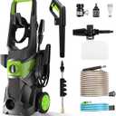 Electric Pressure Washer, 4000psi 10l/Min Gpm High Pressure Washer with 52.5 Ft Hose, Ipx5 Waterproof with 4 Nozzle for Cars, Patios, Floor Cleaning
