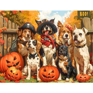 100 Piece Puzzles for Kids, Halloween Dog 100 Piece Puzzles for Adults, Halloween Puppies 100 Pieces Puzzle, Puzzle for Kids Ages 4-8 Jigsaw Puzzle for Seniors Kid Ages 6-10 Brain Teaser