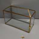 Vellon Clear Wedding Gift Card Box with Lock, Upgraded Security Gold Glass Box for Ballot/Donation/Raffle/Reception, Golden Glass Box