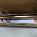 AIZESI One-Piece Brushed Gold Tension Shower Curtain Rod 54-90" No Drilling
