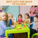 Lebze Toddler Crayons, 24 Colors Non Toxic Crayons for Kids Ages 3+, Easy to Hold Jumbo Crayon for Kids, Safe for Babies and Children Flower Monaco