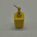Gold Soap Dispenser, Ceramic Lotion Pump Bottle with Refined and Vintage Emboss, Home Decoration for Bathroom or Kitchen (Yellow) (7.1x2.6x2.6)