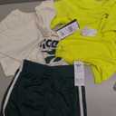 Reebok Toddler Boys Short Set - 3 Piece Summer Outfit with 2 T-Shirts & Shorts - Activewear Clothes for Toddler & Little Boys, Size 7, Chalk