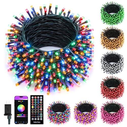 Minetom LED Color Changing Smart RGB Christmas Tree Lights, 264ft 800LED String Lights, 16 Milion Adjustable Colors Fairy Lights with Remote & Timer & Memory Function for Xmas Tree Holiday Party