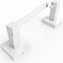 Ruacq Toilet Paper Holder-White Tissue Roll Holder Double Post Pivoting Square Base Wall Mounted for Bathroom