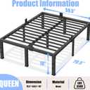Queen Size Bed Frames 18 inch High 3500 lbs Heavy Duty Metal Platform, Mattress Foundation with Steel Slat Support/No Box Spring Needed/Noise Free/Non-Slip/Easy Assembly