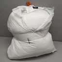 Set of 2 Standard Size Down Pillows - Goose Feather & Down Blend Pillows 440 Fill Power, 100% Cotton Cover, Hypoallergenic, Medium Support