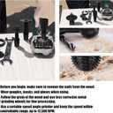 3pcs Woodworking Rotary Burr Set, Power Carving Bit Head Tool with 5/8-11 Sphere Thread for 4 1/2in & 5in Electric Angle Grinder, Upgraded Ball Gouge Accessories for Grinding Drilling Grooving