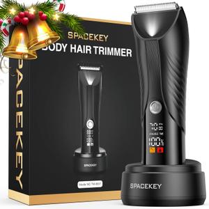 Manscape Electric Body Hair Trimmer - IPX7 Waterproof Ball Trimmer for Men with LED Light, Wet/Dry Groomer, USB-C Rechargeable, Travel Bag Included - Men's Pubic, Groin and Body Shaver