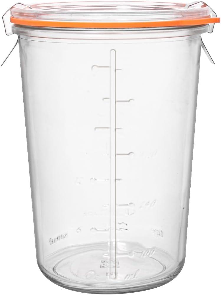 Glass Sourdough Starter Jar,27oz Wide Mouth Jars for Sourdough Starter,Airtight Food Storage Containers with Glass Lid for Bread Baking Supplies