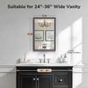 USHOWER 24x36 Inch Black Bathroom Mirrors for Over Sink