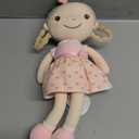 Soft Baby Doll Toys (16'') for Girls, My First Baby Rag Dolls for 1 Year Old Girl Birthday Gift Plush Doll Toys Machine Washable Baby Doll for Toddler Kids Infants - Cherry Girl