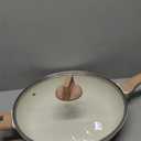 CAROTE 12.5 Inch Non Stick Frying Pan with Lid,White Granite Nonstick Skillet Omelet Pans, Egg Pan Granite Cookware, PFOS & PFOA Free