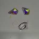 2PCS 5" Large Crystal Sun Catcher Prisms, stino Hanging Suncatchers with Glass Prism, Rainbow Maker for Windows, Balcony, Kitchen, Garden Decoration (1, Chunky Cone 2Pcs)