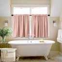 KOUFALL Blush Pink Blackout Curtains for Bedroom Girls Short Small Window Curtains for Girls Room Bathroom 34 x 24 Inch Length