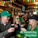 St. Patrick's Day Costume Accessories Irish Leprechaun Hat Shamrock Sunglasses Set for Couple Leprechaun Outfit