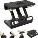 Footrest for Under Desk at Work,Height Adjustable Footrest with Massage Roller and Soft Pad,Foldable, Ergonomic fits Office,Home,Travel,Gaming,Sturdy Metal Frame,All-Season Use(Black)