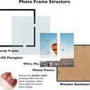 JCJMY 30x30 Picture Frame Black with 24x24 Mat, Display Photo 24x24 with Mat or 30 x 30 Without Mat, Wall Hanging Large 30x30 Poster Frame with Shatter Resistant Plexiglass, Black