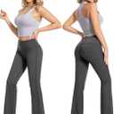 BUBBLELIME 29"/31"/33"/35"/37" 3 Styles Women's High Waist Bootcut Yoga Pants Basic/Side Pockets Tummy Control Workout Flared (L)
