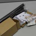 Bronze Curtain Rod 32 to 58 Inches (2.6 to 4.8 ft), USFOOK 7/8 Inch Telescoping Splicing Curtain Rods for Windows 20 to 54 Inch, Drapery Rods with Leaf Finials