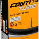 Continental 42mm Presta Valve Tube, Black, 700 x 25C-32C, Race 28-(700C)-Wide
