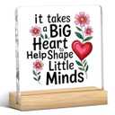 Teacher Appreciation Gifts for Women Acrylic Sign Desk Decor for Women Men Teacher Instructor Thesis Supervisor University Counselor, Gift for Graduation Retirement Christmas Birthday Thanksgiving (5 pack)