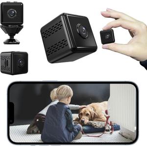 Hidden Cameras-Mini Nanny Camera-1080P HD WiFi Security Camera-WiFi Wireless Pet Camera-Real-time Record, AI Motion Detection Camera-Night Vision Cameras, SD memory card recording, For Home Security