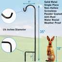 AshmanOnline Ashman Shepherds Hook 10 Pack Black, 35 Inches Tall, Made of Premium Metal for Hanging Solar Light, Bird Feeders, Mason Jars, Garden Stake and Wedding Dcor.