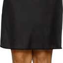 Vanity Fair Women's Anti-Static Nylon Half Slip for Under Dresses, Up to (Large, 22 Inch - Single Slit - Black)