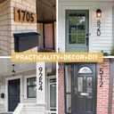 7 Inch Black House Numbers, Floating Flush Mount Aluminum Address Numbers, Modern Metal Numbers for Houses  Large, Weatherproof, Easy to Install Number 8