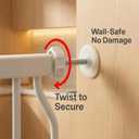 Extra Wide Baby Gate Tension Indoor Safety Gates White Metal Large Pressure Mounted Pet Gate Walk Through Long Safety Dog Gate for The House Doorways Stairs (71.65"-76.38"/182-194CM, White)