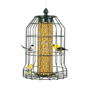 Squirrel-Proof Bird Feeder-Outdoor Cage-Type Mesh Peanut Hanging Bird Feeder for Small Wild Birds- Chew-Resistant and Weatherproof(Green)