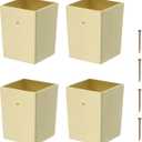 T Tulead Furniture Feet Cover Caps Zinc Alloy Table Chair Foot Cover Cap Square Golden Sofa Couch Legs Cover 33x50mm,Pack of 4