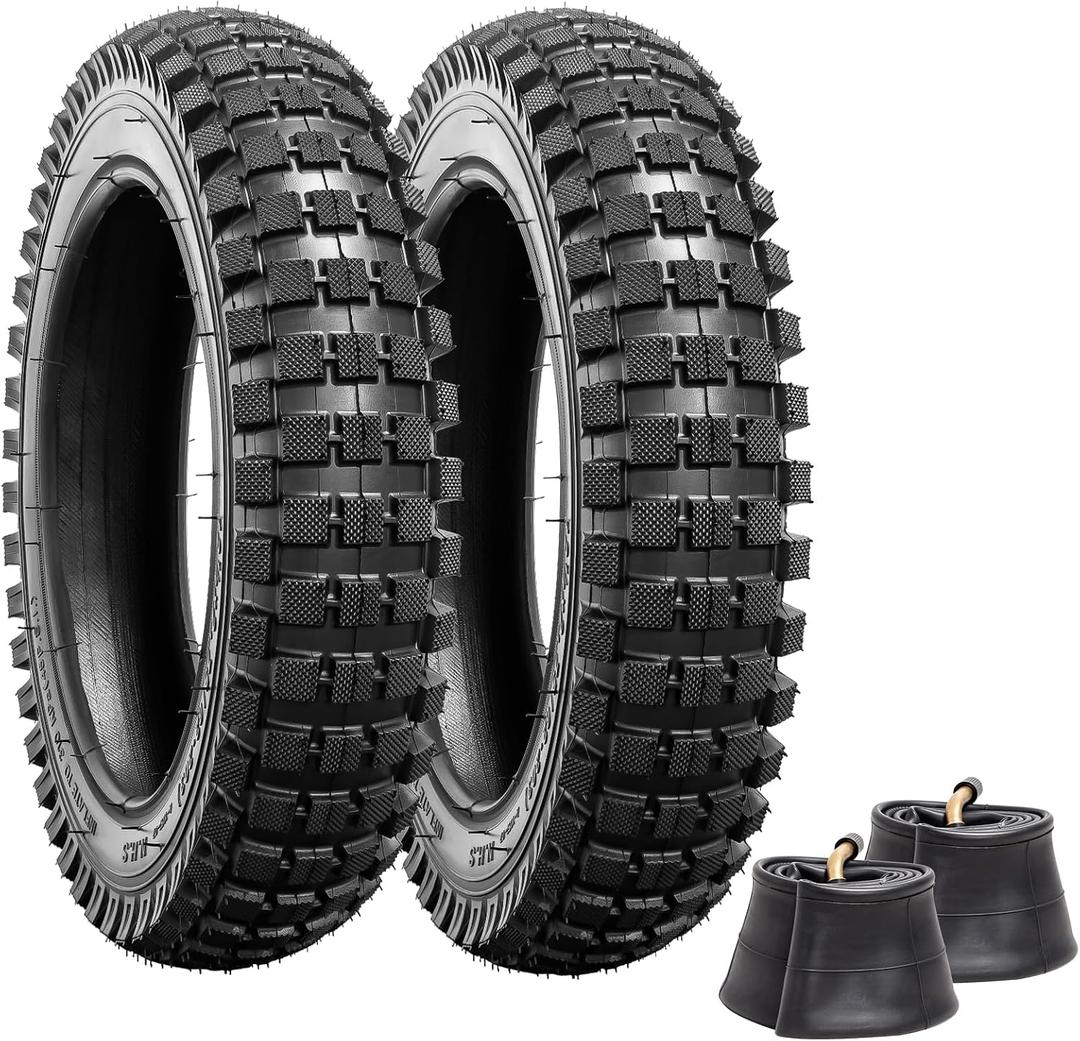 12.5x2.75 Replacement Knobby Tire and Inner Tube, 2Sets for Razor MX350 MX400 Dirt Rocket, X-Treme X-560, Compatible with 12 1/2x2 3/4 Electric Scooters