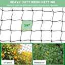 BSTPCOO 25'x25' Bird Netting for Chicken Coop, Nylon 3/4" Mesh Poultry Netting Chicken Net Roof Hawk, Aviary Net Deer Fence Pests Trellis Garden Nettings for Fruits Trees Plant