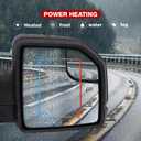 OFHZ Replacement Towing Mirrors, Side Mirror fit for 2015-2020 Ford F150, Power Adjustment, Amber Turn Signal, Black Textured Finish, Replaces OEM FL3Z17683CB, FL3Z17682CB (Black, Right, 15-20 6-pins)