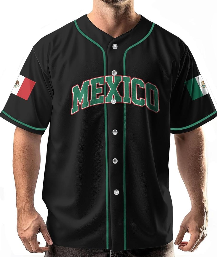 Unisex Baseball Jerseys Shirt, Men's Uniform Casual Jersey Shirts, Sports Shirt Gifts, Size L