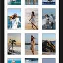DUENPY 14x26 Collage Picture Frame 4x6 Collage Picture Frame Displays Twelve 4x6 inch Photos Available Horizontal Wall Mounting Display and Vertical Black