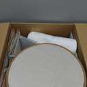 Hard Shell China Storage Containers  5 Piece Set for Storing Dinner Plates, Salad Plates, Mugs, Quilted Dividers for Safe Moving and Seasonal Storage, Beige