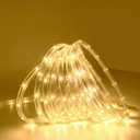LED Rope Lights, 16.4ft Waterproof Connectable Strip Lighting, 3000K Soft White, Indoor Outdoor Mood Lighting for Home Christmas Holiday Garden Patio Party Decoration