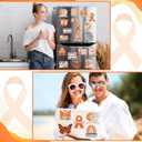 Fabbay 25 Pcs Orange Cancer Awareness Orange Ribbon Magnets Leukemia Awareness Lymphoma Cancer Car Magnets Magnetic Stickers and Decals for Refrigerator Event Supplies Fridge Party Decoration