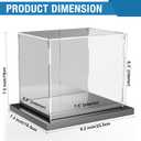 Mini Helmet Display Case Acrylic Clear Football Stand Holder with Mirror Back and Black Metal Grooved Base Stackable Mini Helmet Showcase for Souvenirs Collectibles