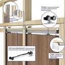 JUBEST Pack of 2 Pocket Door Frame Kits with 88LBS Two-Way Soft-Close Mechanism, Easy to Install Pocket Door Kit, for Double Door 48" to 72"x80", Durable and Stylish Hidden Door Kit, Smoothly and Quietly