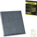 Cabin Air Filter w/Activated Carbon for RAM 1500 (20162025), 2500, 3500, Jeep Wagoneer (20222025), Grand Wagoneer, Mazda 6, CX-7, OE# EG21-61-P11, 68318365AA, CF11671