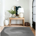 Cream Style Doormat, Premium Silk-Cut Round Doormat for Foyer & Living Room, Non-Slip Stain-Resistant Home Carpet.(Simplicity-47x31 inch)