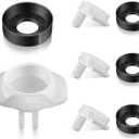 Dreyoo 4 Pack 101237 Cup Seal & Diverter Gate Compatible with Moen 3800 Tub Spout, Tub Spout Replacement Parts for Shower Bathtub Faucet Diverter