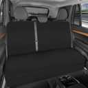 Motor Trend Front & Rear Car Seat Covers Full Set - Gray Cloth Bucket Seat Covers for Front Seats + Waterproof Rear Split Bench Cover – Universal Fit for Car Truck SUV Van Interior Protection