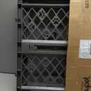 MYPET North States Paws Portable Pet Gate: 26-40" Wide. Pressure Mount. No Tools Needed. Made in USA, 23" Tall, Expandable, Durable Dog Gates for Doorways, Fieldstone Gray