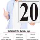 Premium Reflective Metal Number Signs 20 - Aluminum 12" X 12" Parking Spot Numbered Signs Outdoor, Large, for Floor, Dock, Court, Aisle, Field, No Fade, Rust-free, Weather-Resistant